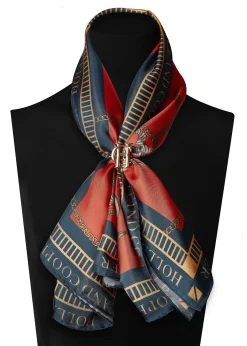 Outlet Regal Horse Silk Scarf (Ink Navy Neroli) Women Scarves|Scarves