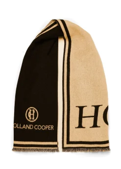 Outlet Regency Monogram Scarf (Black Camel) Women Scarves|Scarves