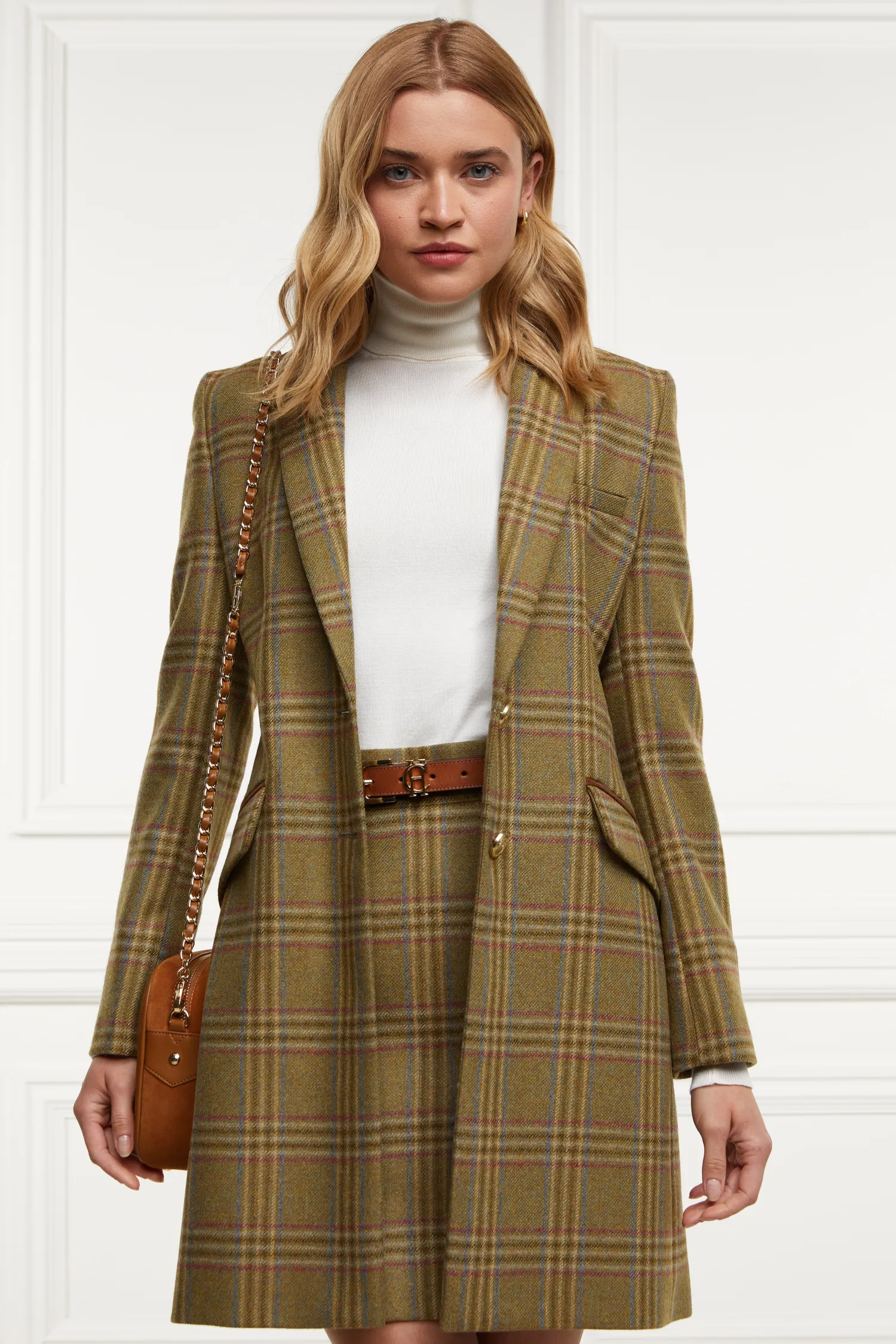 Sale Regency Skirt (Avebury Green Check) Women Skirts|Tailoring