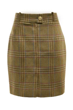 Sale Regency Skirt (Avebury Green Check) Women Skirts|Tailoring