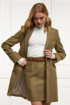 Sale Regency Skirt (Avebury Green Check) Women Skirts|Tailoring