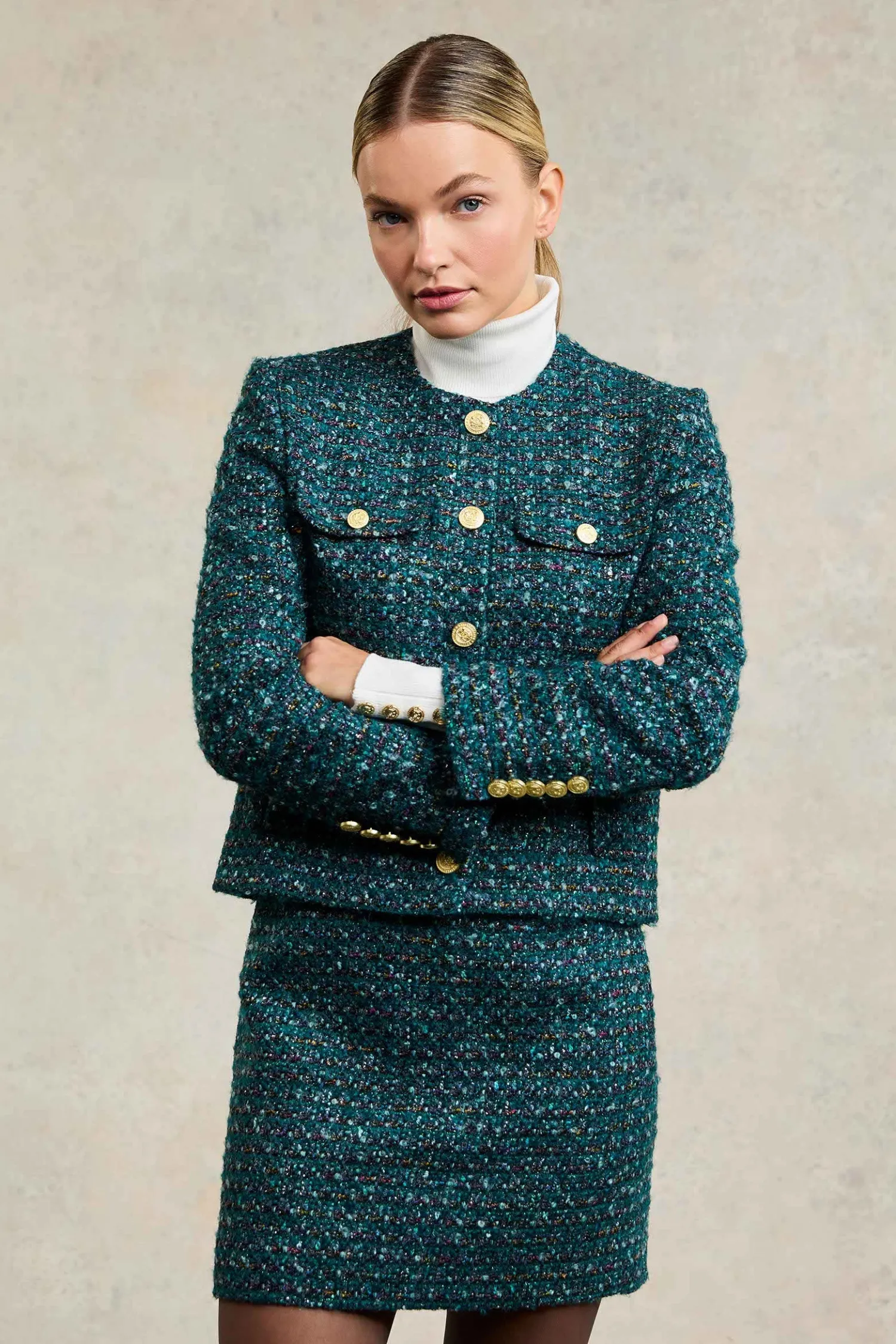 Discount Regency Skirt (Emerald Boucle) Women Skirts|Tailoring