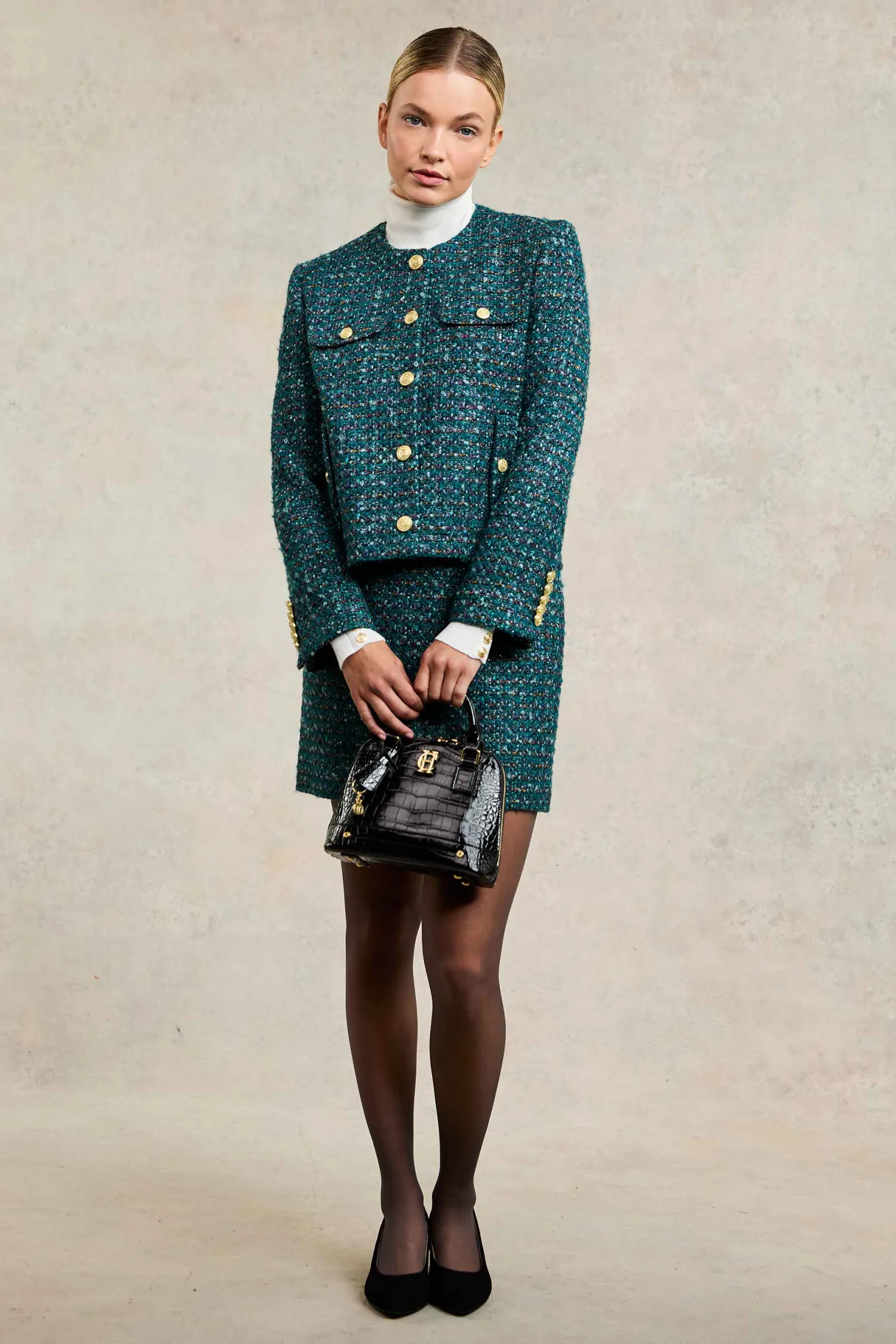 Discount Regency Skirt (Emerald Boucle) Women Skirts|Tailoring