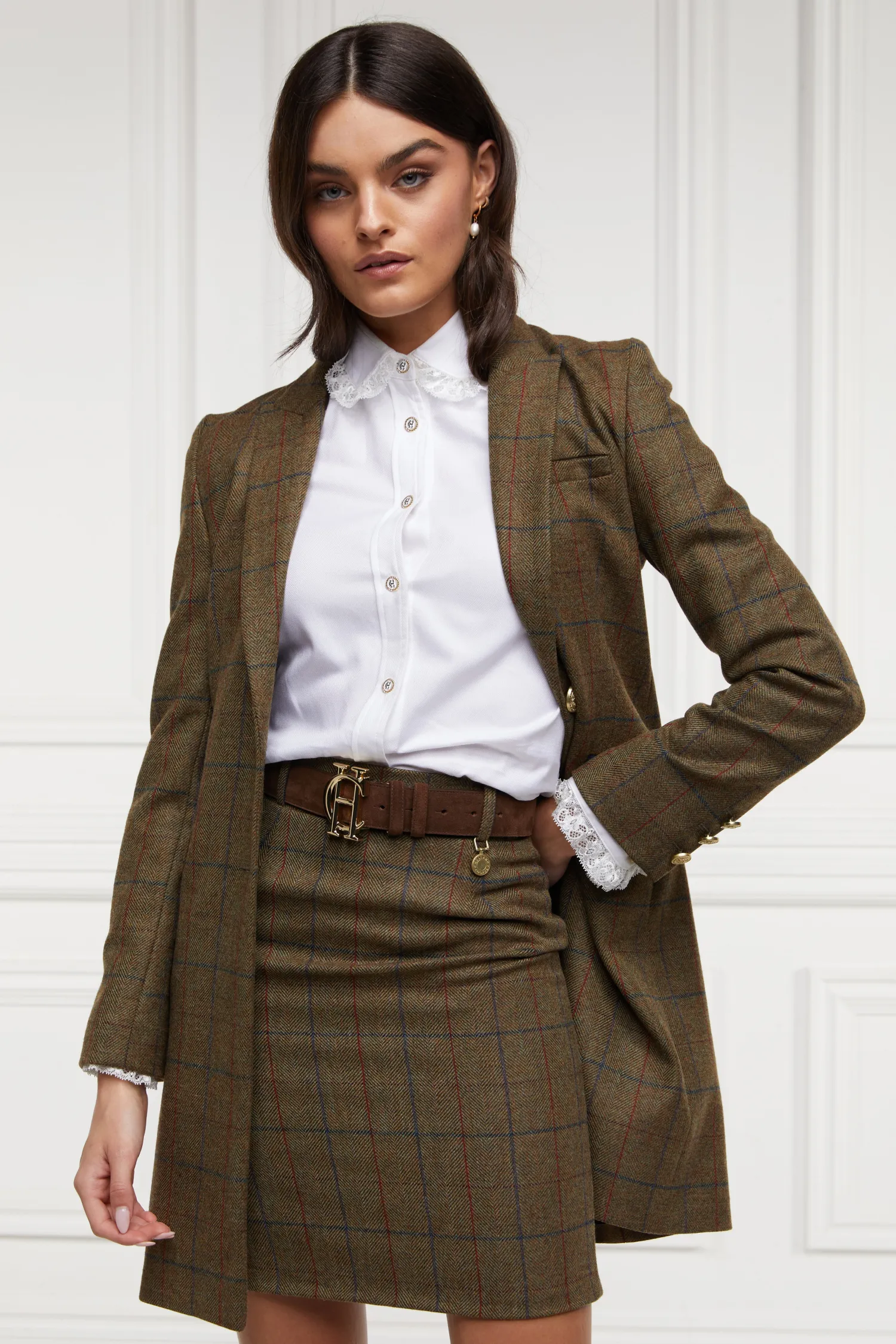 Sale Regency Skirt (Glen Green) Women Skirts|Tailoring
