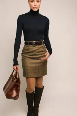 Sale Regency Skirt (Glen Green) Women Skirts|Tailoring