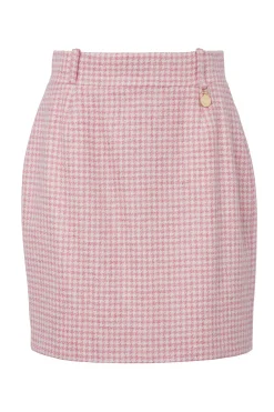 Clearance Regency Skirt (Light Pink Puppytooth) Women Skirts|Tailoring