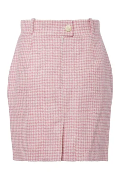 Clearance Regency Skirt (Light Pink Puppytooth) Women Skirts|Tailoring