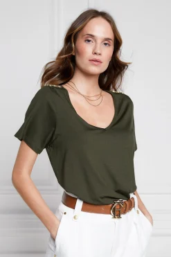 Clearance Relax Fit V-Neck Tee Women Tees|Tops
