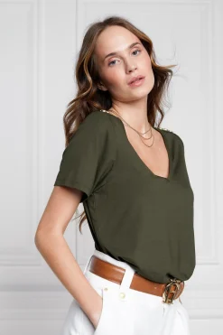 Clearance Relax Fit V-Neck Tee Women Tees|Tops