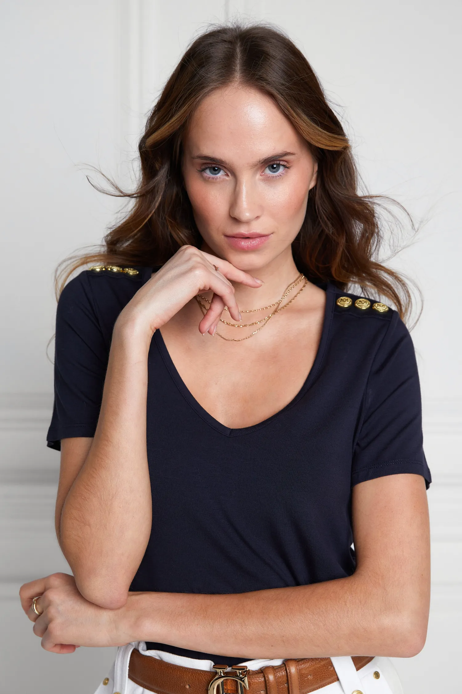 Discount Relax Fit V-Neck Tee Women Tees|Tops