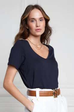 Discount Relax Fit V-Neck Tee Women Tees|Tops