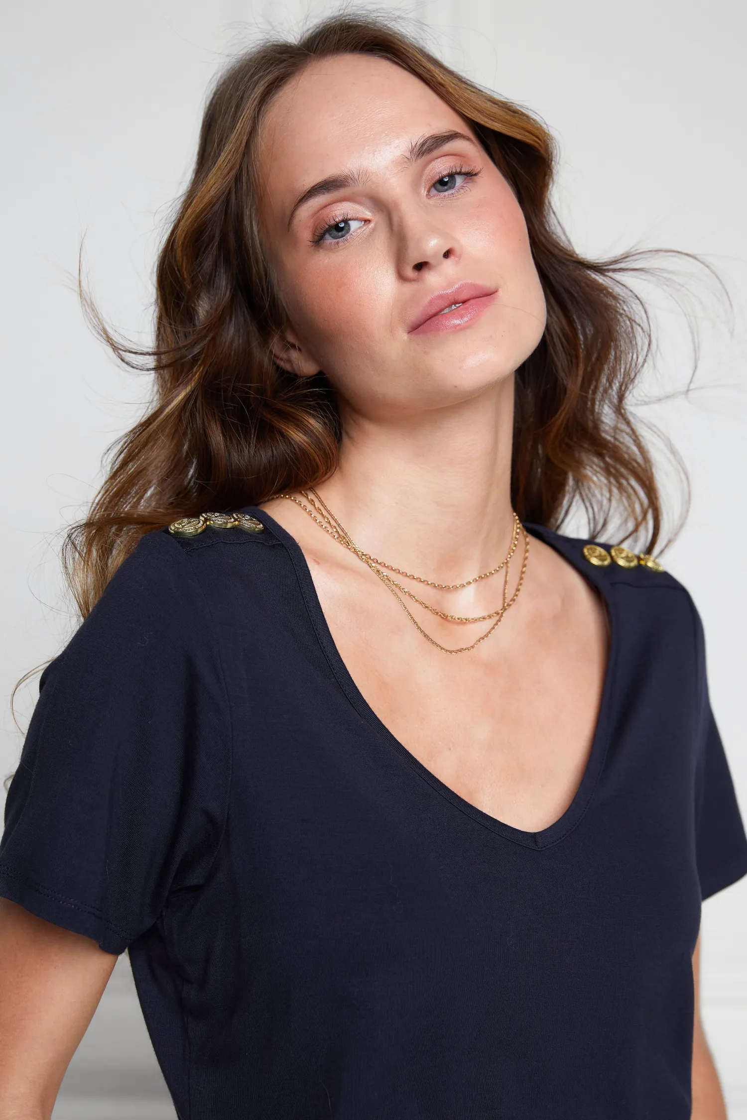 Discount Relax Fit V-Neck Tee Women Tees|Tops