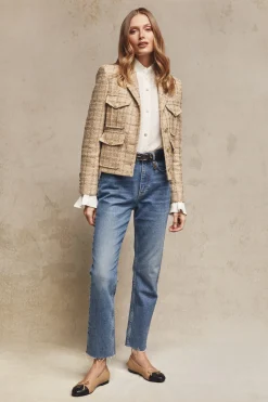 Outlet Richmond Jacket (Camel Sparkle Tweed) Women Jackets|Tailoring