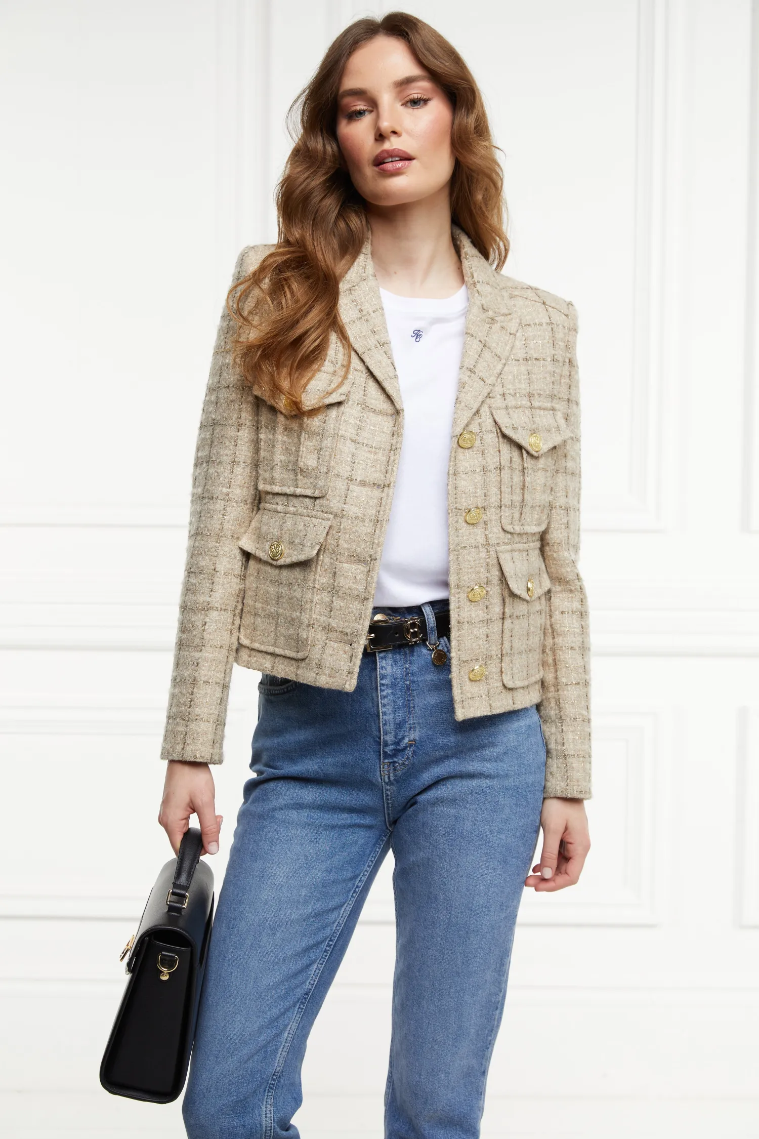 Outlet Richmond Jacket (Camel Sparkle Tweed) Women Jackets|Tailoring