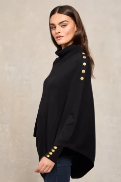 Outlet Roll Neck Cape Women Capes|Knitwear