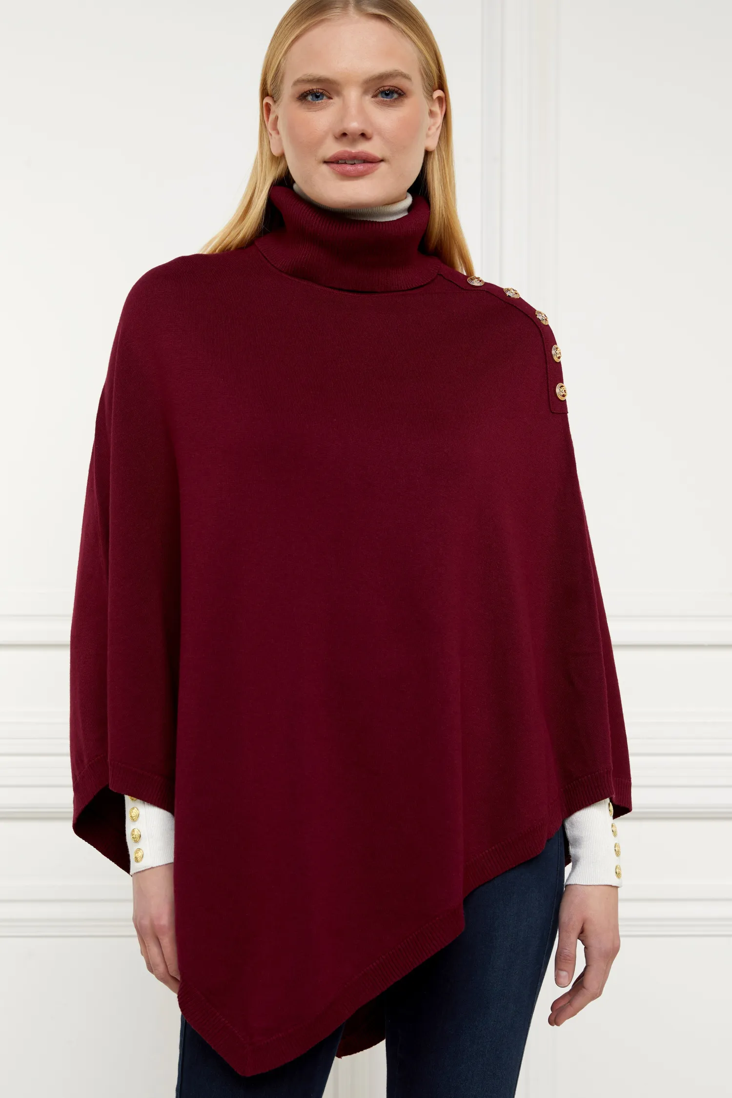 Outlet Roll Neck Cape Women Capes|Knitwear