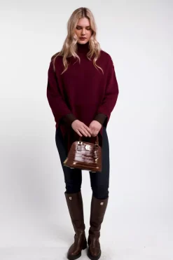 Outlet Roll Neck Cape Women Capes|Knitwear