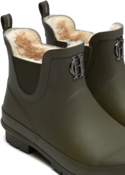 Sale Rubber Chelsea Boot (Matte Green Gunmetal) Women Wellington Boots