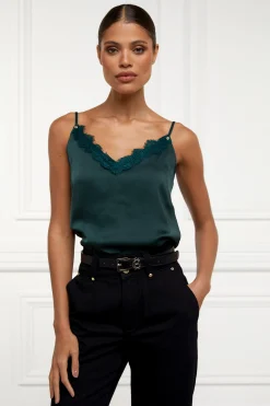 Outlet Satin Lace Cami Women Tops
