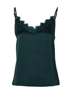 Outlet Satin Lace Cami Women Tops
