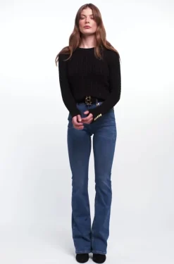 Hot Seattle Cable Crew Knit Women Knitwear