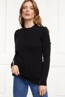 Hot Seattle Cable Crew Knit Women Knitwear