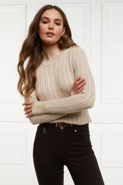 Fashion Seattle Cable Crew Knit Women Knitwear