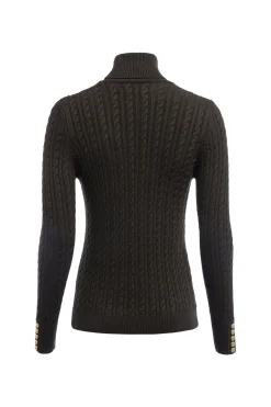 New Seattle Roll Neck Cable Knit (Fern Green) Women Knitwear