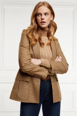 New Seattle Roll Neck Cable Knit (Dark Camel Marl) Women Knitwear