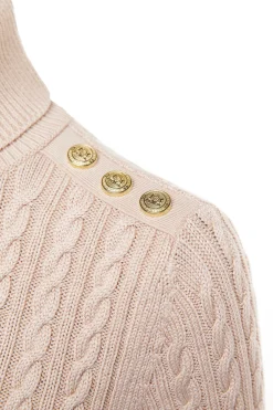 Fashion Seattle Roll Neck Cable Knit Women Knitwear