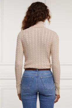 Fashion Seattle Roll Neck Cable Knit Women Knitwear