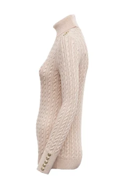Fashion Seattle Roll Neck Cable Knit Women Knitwear