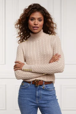 Fashion Seattle Roll Neck Cable Knit Women Knitwear