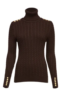 Sale Seattle Roll Neck Cable Knit Women Knitwear