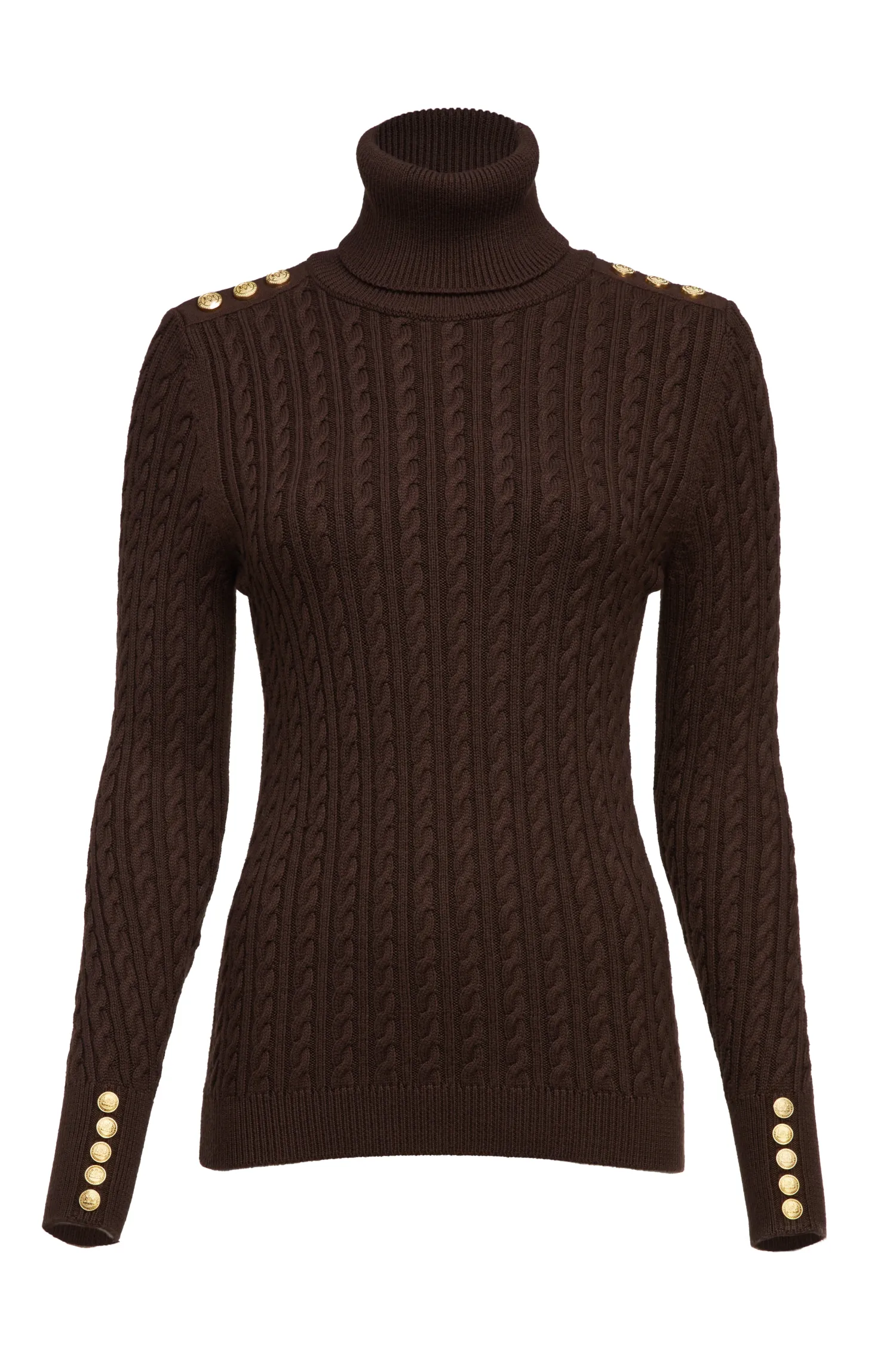 Sale Seattle Roll Neck Cable Knit Women Knitwear