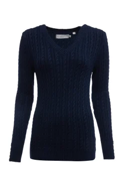 Clearance Seattle V-Neck Knit (Ink Navy) Women Knitwear