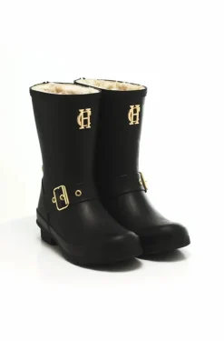 New Sherpa Lined Chelsea Wellington (Matte Black) Women Wellington Boots