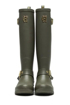 Fashion Sherpa Lined Regency Wellington (Matte Green) Women Wellington Boots