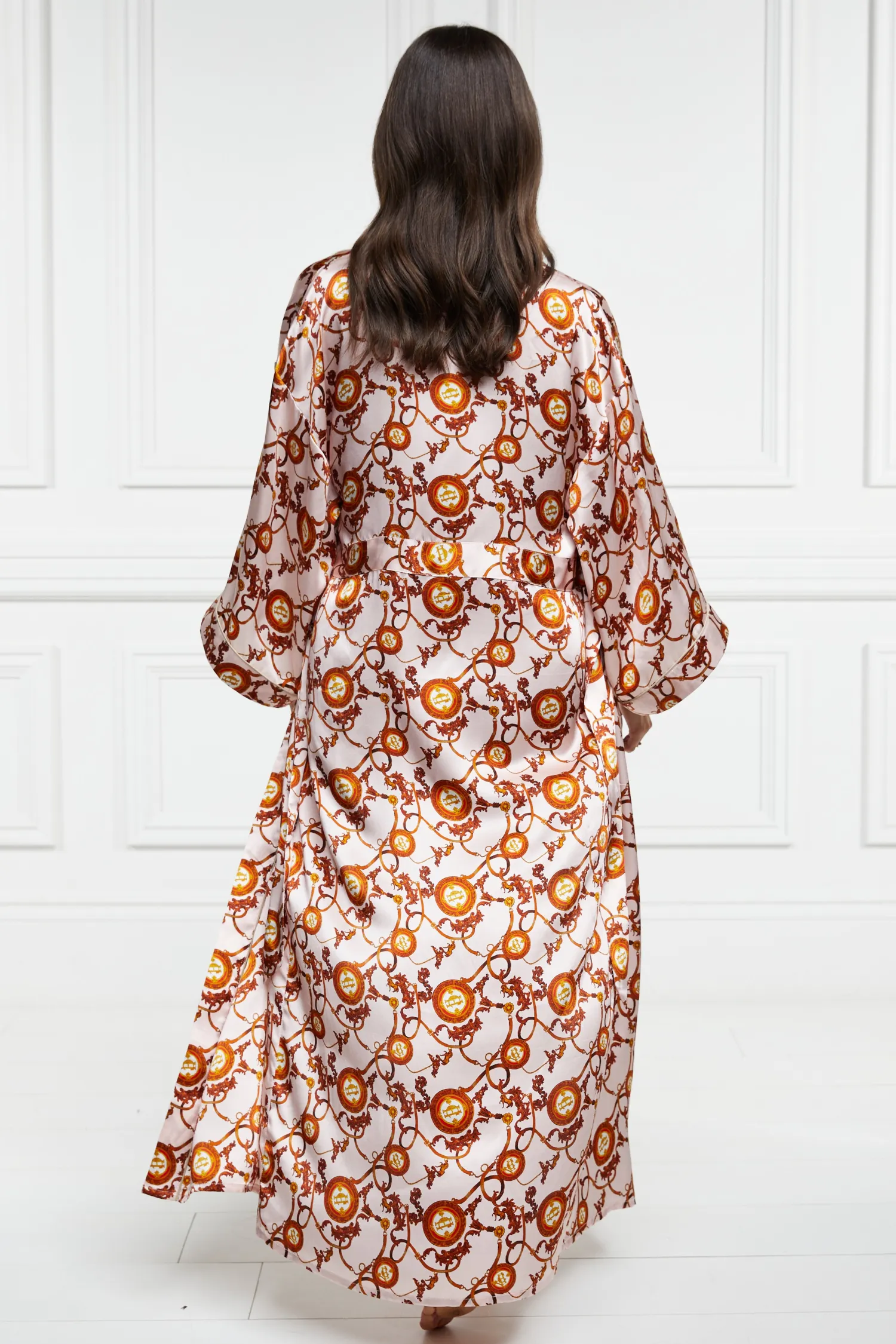 Hot Silk Full Length Dressing Gown Women Sleepwear
