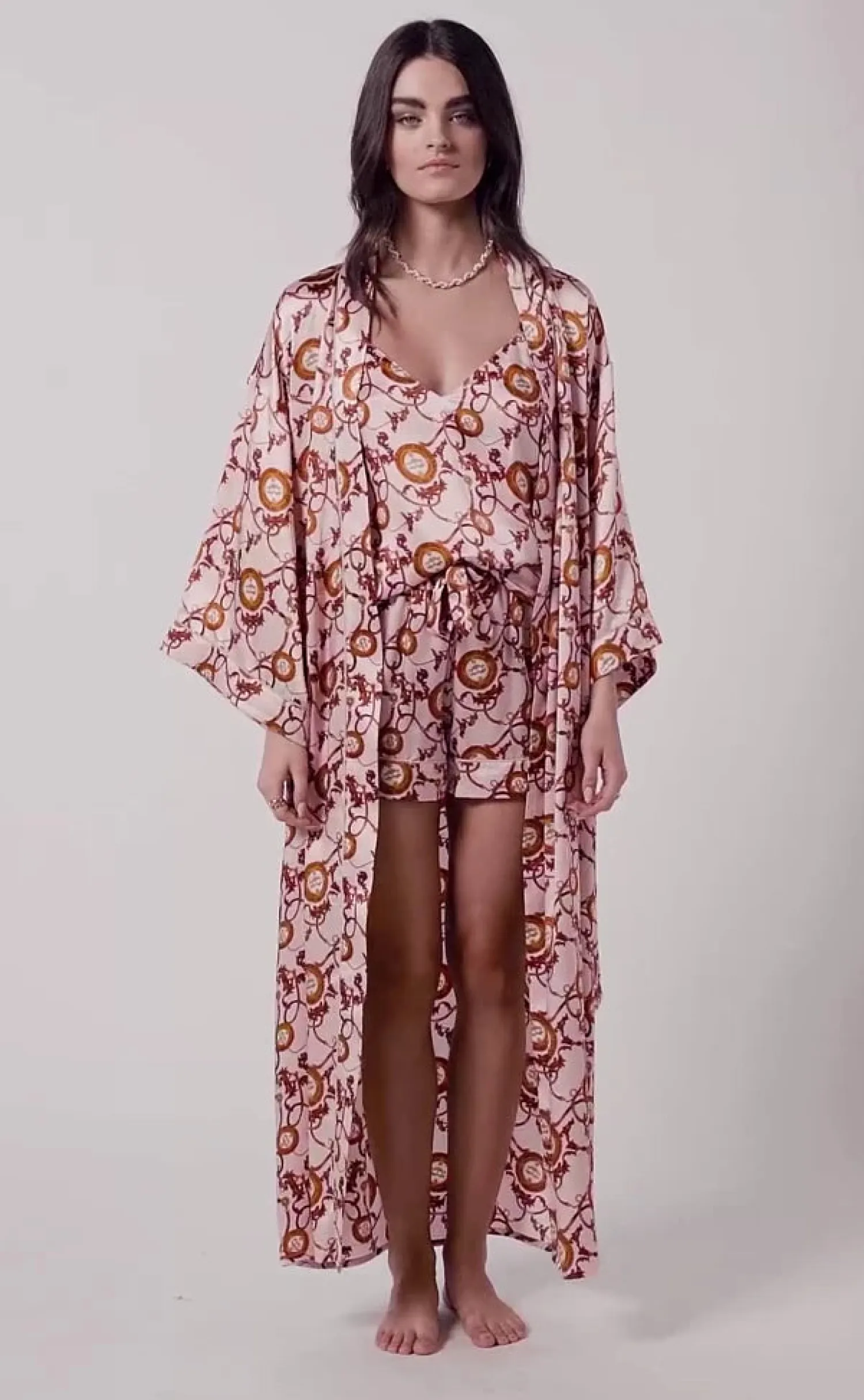 Hot Silk Full Length Dressing Gown Women Sleepwear