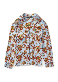 New Silk Pyjama Shirt (Sky Blue) Women Sleepwear