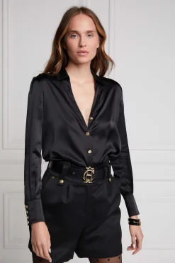 Fashion Silk V-Neck Blouse Women Shirts & Blouses