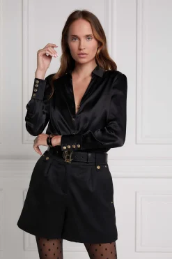 Fashion Silk V-Neck Blouse Women Shirts & Blouses