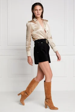 Fashion Silk V-Neck Blouse Women Shirts & Blouses