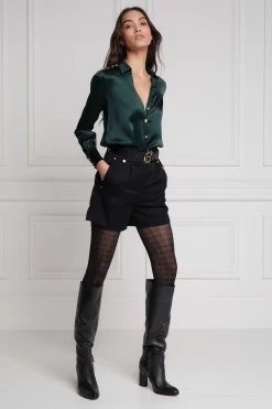 Fashion Silk V-Neck Blouse Women Shirts & Blouses
