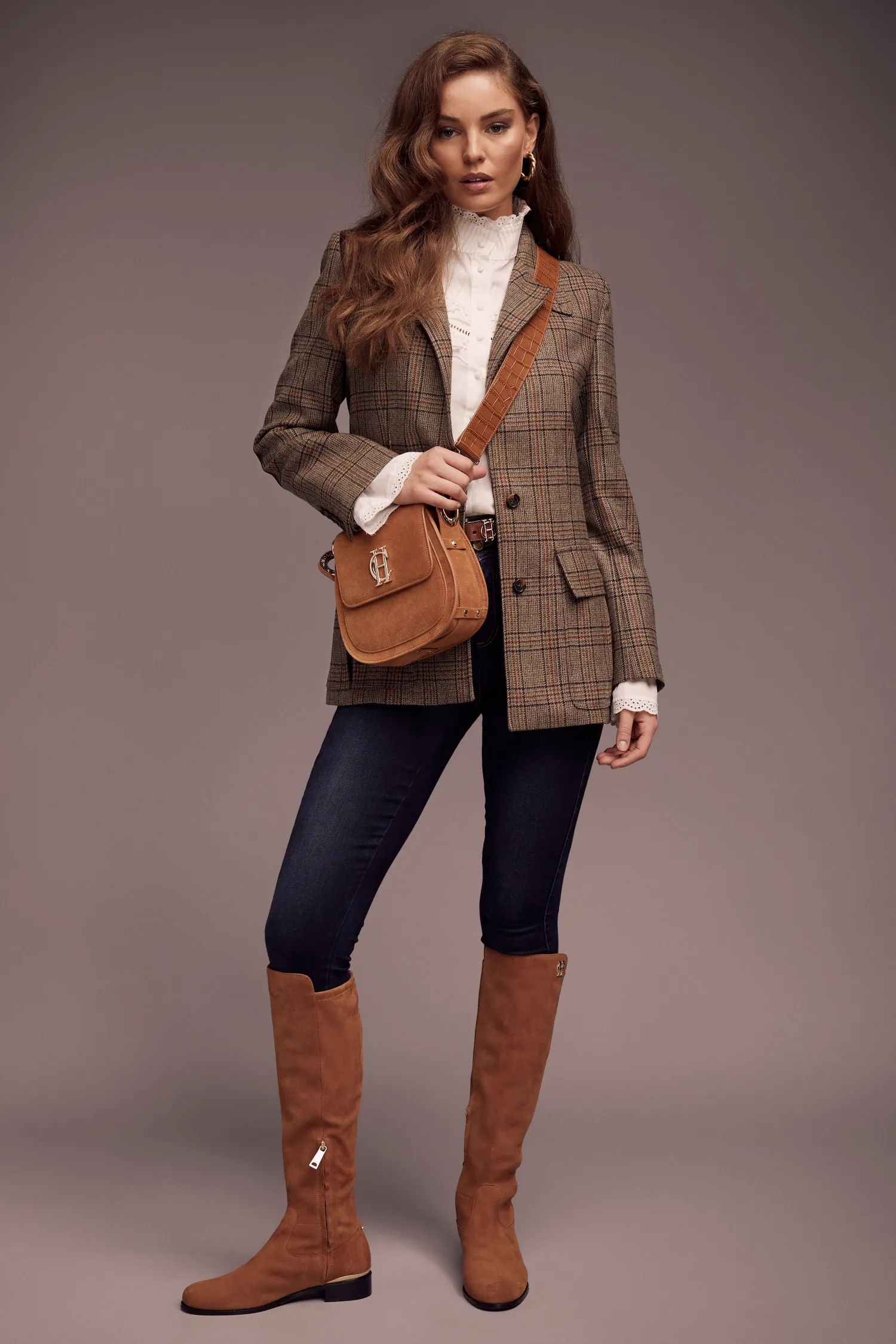 Best Single Breasted Field Blazer (Bourbon Tweed) Women Tailoring|Blazers