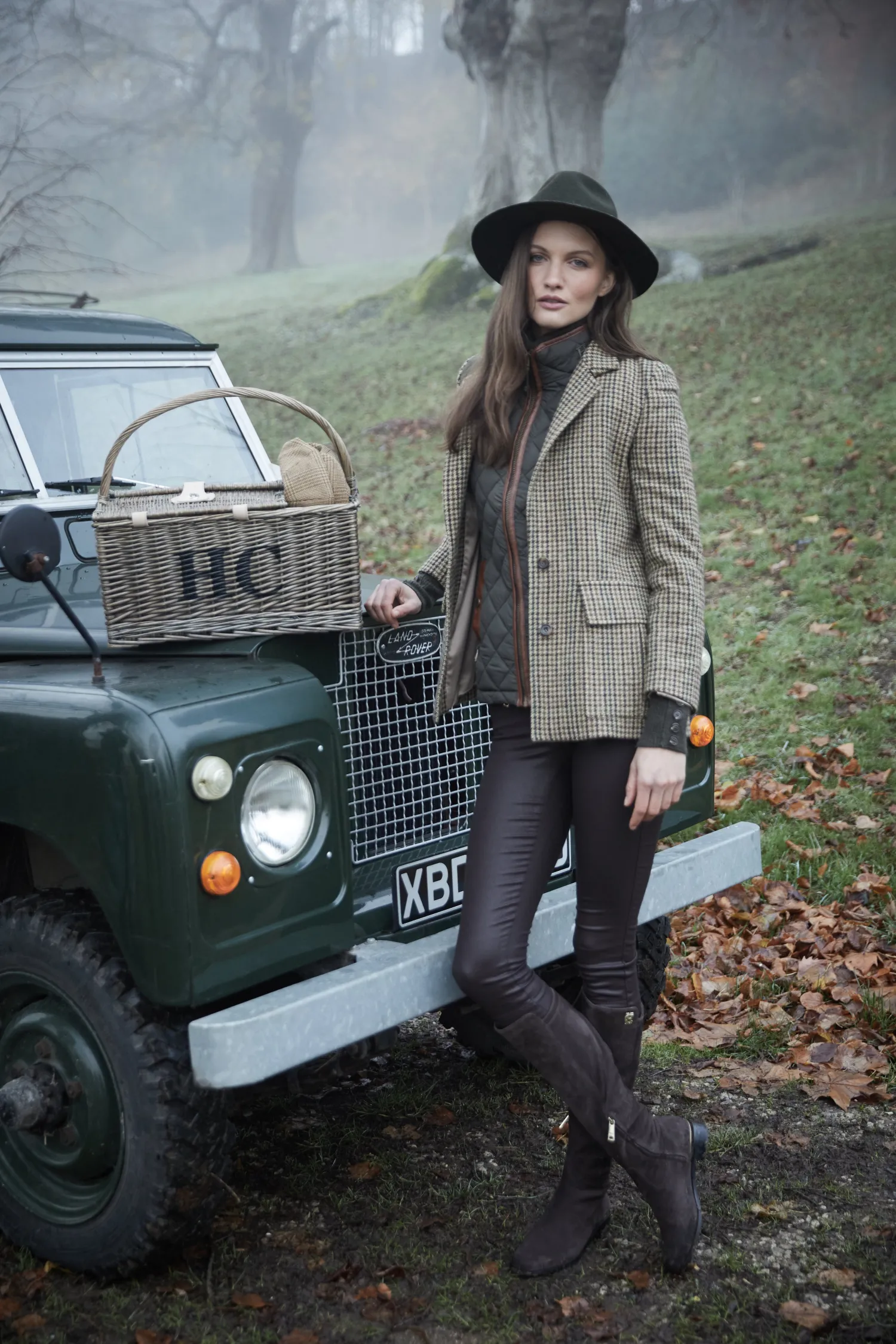 Fashion Single Breasted Field Blazer (Hailes Green Tweed) Women Blazers|Tailoring