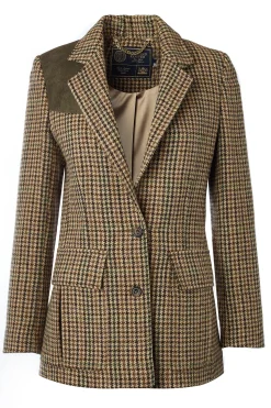 Fashion Single Breasted Field Blazer (Hailes Green Tweed) Women Blazers|Tailoring