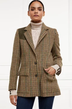 Fashion Single Breasted Field Blazer (Hailes Green Tweed) Women Blazers|Tailoring