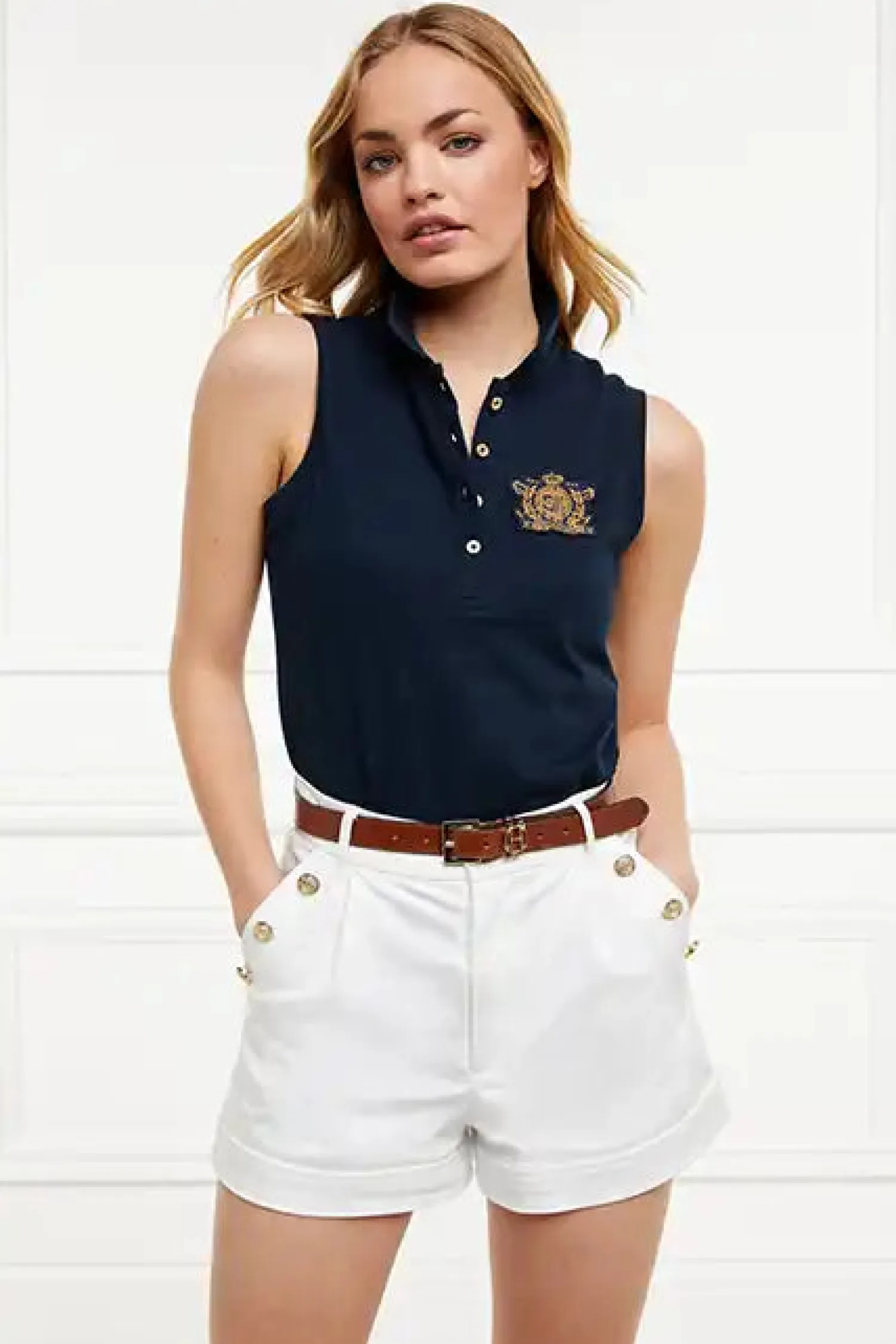 Best Sleeveless Polo Shirt (Ink Navy) Women Polo Shirts